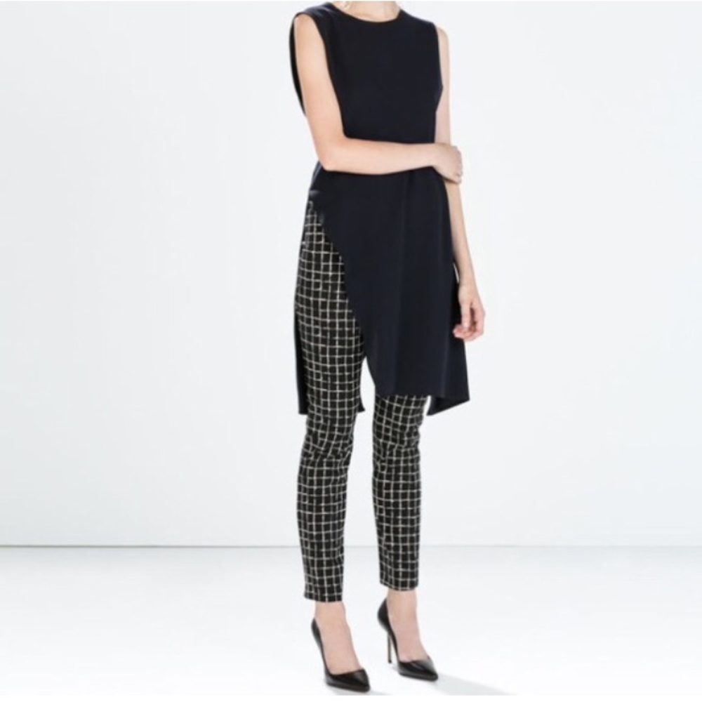 Zara windowpane pants